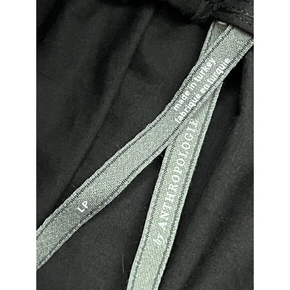 Anthropologie The Somerset Maxi Skirt Tiered Smocked Waist Lined Black SZ LP - Picture 8 of 11